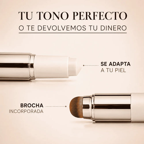 Base de maquillaje 2 en 1 con brocha integrada