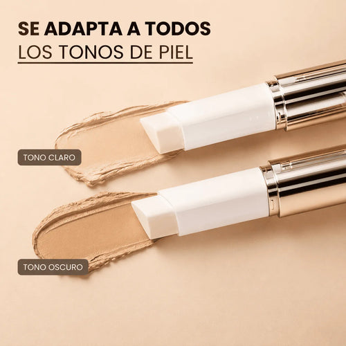 Base de maquillaje 2 en 1 con brocha integrada