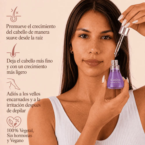 Detiene el crecimiento del vello de forma natural