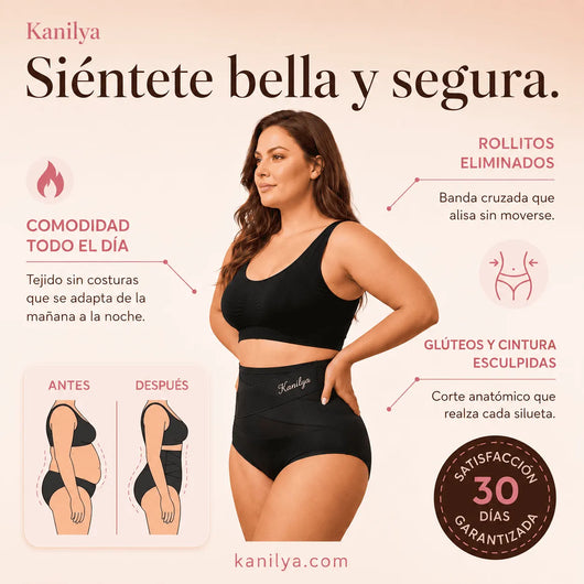 Braguita moldeadora de cintura alta — Control abdominal sin costuras