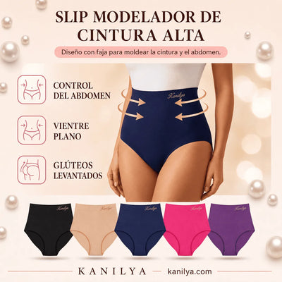 Braguita moldeadora de cintura alta — Control abdominal sin costuras