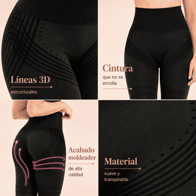 Leggings moldeadores 3D – Push-Up y anticelulitis