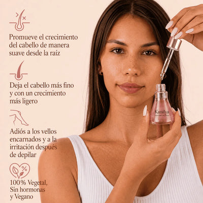Detiene el crecimiento del vello de forma natural