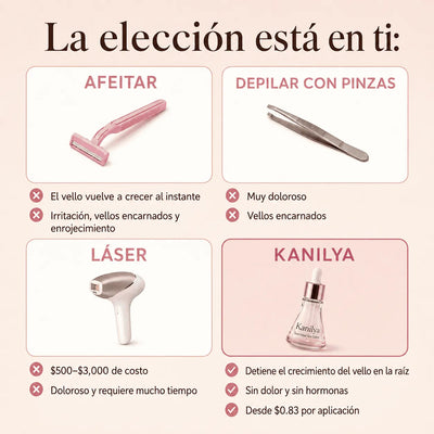 Detiene el crecimiento del vello de forma natural