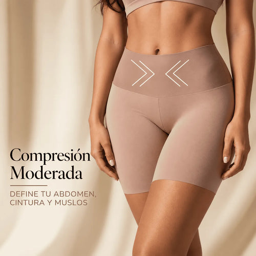 Short moldeador sin costuras con efecto vientre plano y realce de glúteos