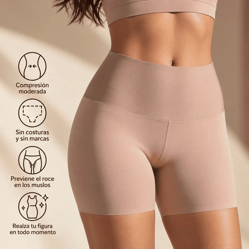 Short moldeador sin costuras con efecto vientre plano y realce de glúteos